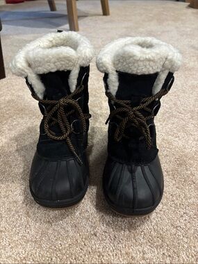 Kids Black Winter Boots